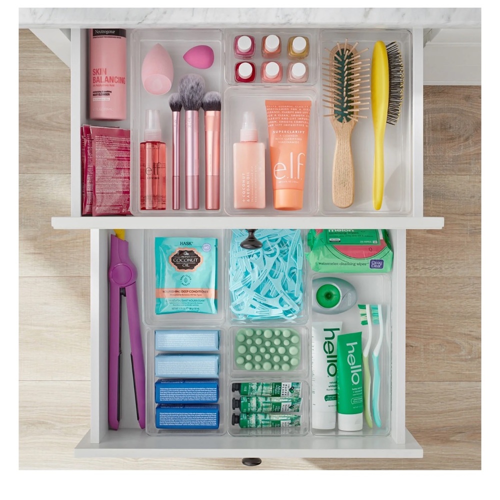 The Home Edit 10 Piece Bath Edit, Plastic Modular Storage System, NWT
